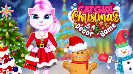 Cat Girl Christmas Decor Game