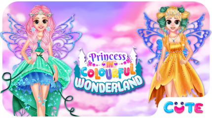 Princess In Colorful Wonderland