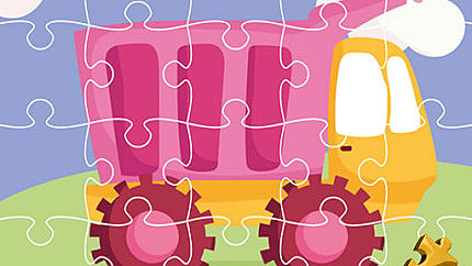Graj w Cute Kids Trucks Jigsaw online za darmo