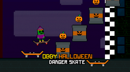 Obby Halloween Danger Skate