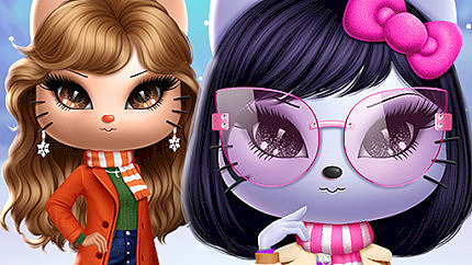 Graj w Kitty Squad Winter Dress Up online za darmo
