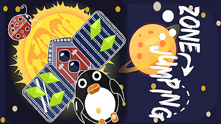 Zone Jumping: Fly in a spaceship Apple