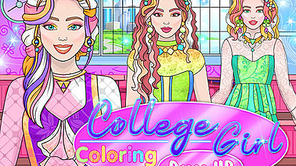 Graj w College Girl Coloring Dress Up online za darmo