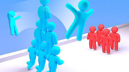 Graj w Crowd Stack Race 3D online za darmo