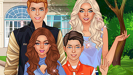 Graj w Superstar Family Dress Up Game online za darmo