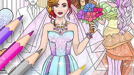 Graj w Wedding Coloring Dress Up Game online za darmo
