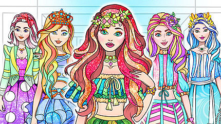 Graj w Girl Coloring Dress Up Games online za darmo