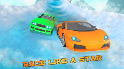 Water Slide Car Racing Sim